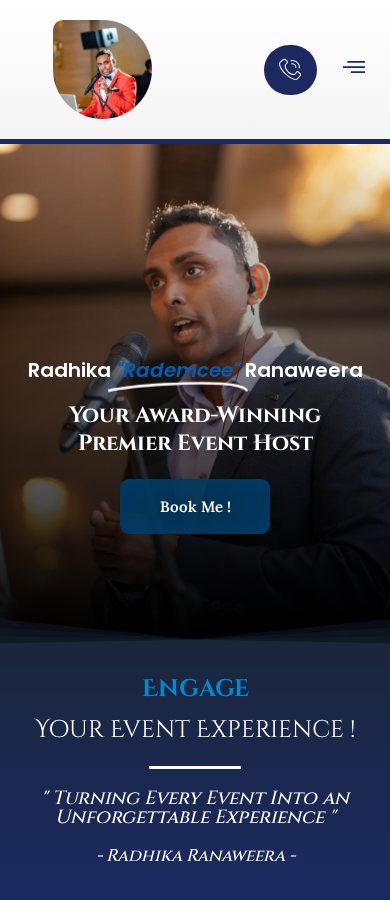 Rademcee website on a phone