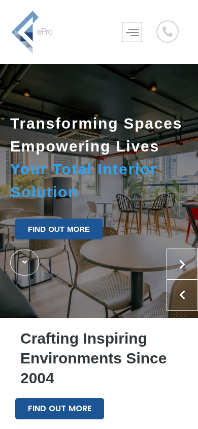 Epro Solutions website on a phone