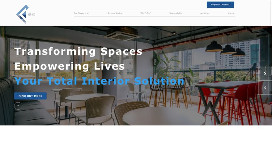 Epro Solutions website on a laptop